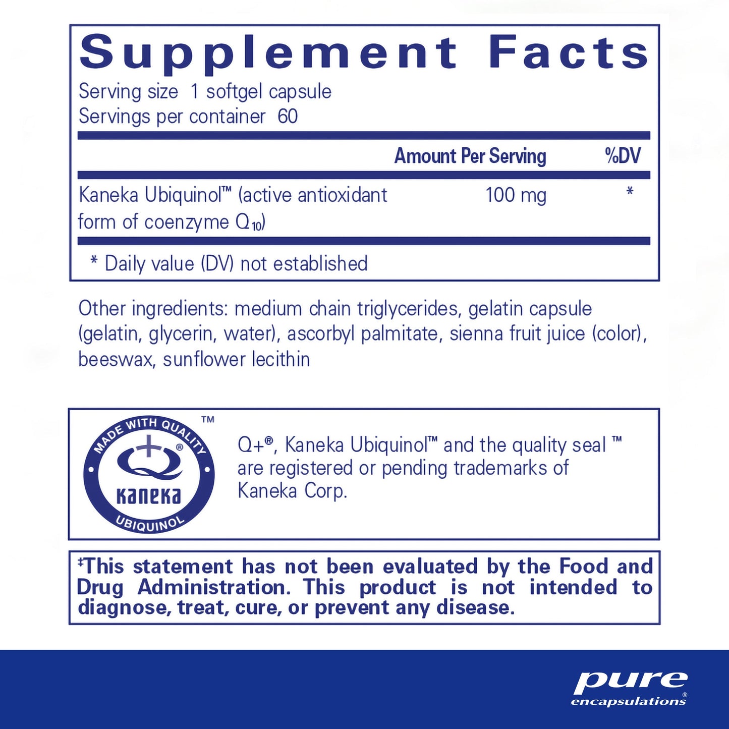 Ubiquinol-QH 100mg